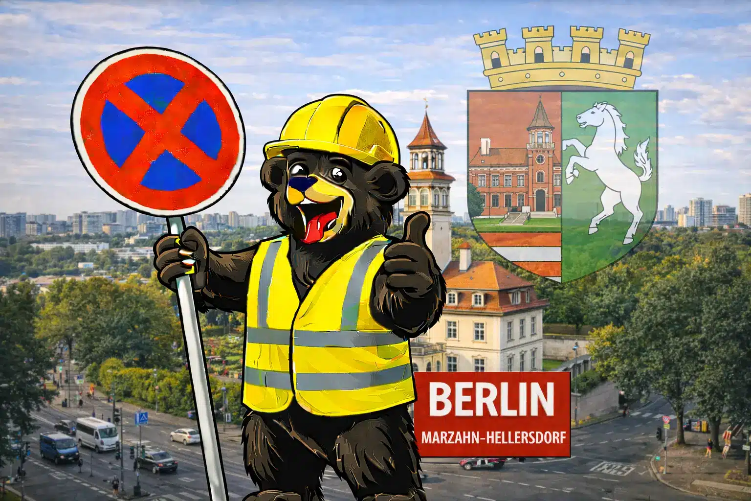 Halteverbotszone Marzahn-Hellersdorf – Stellfläche vor Wohnblock oder Siedlungsadresse